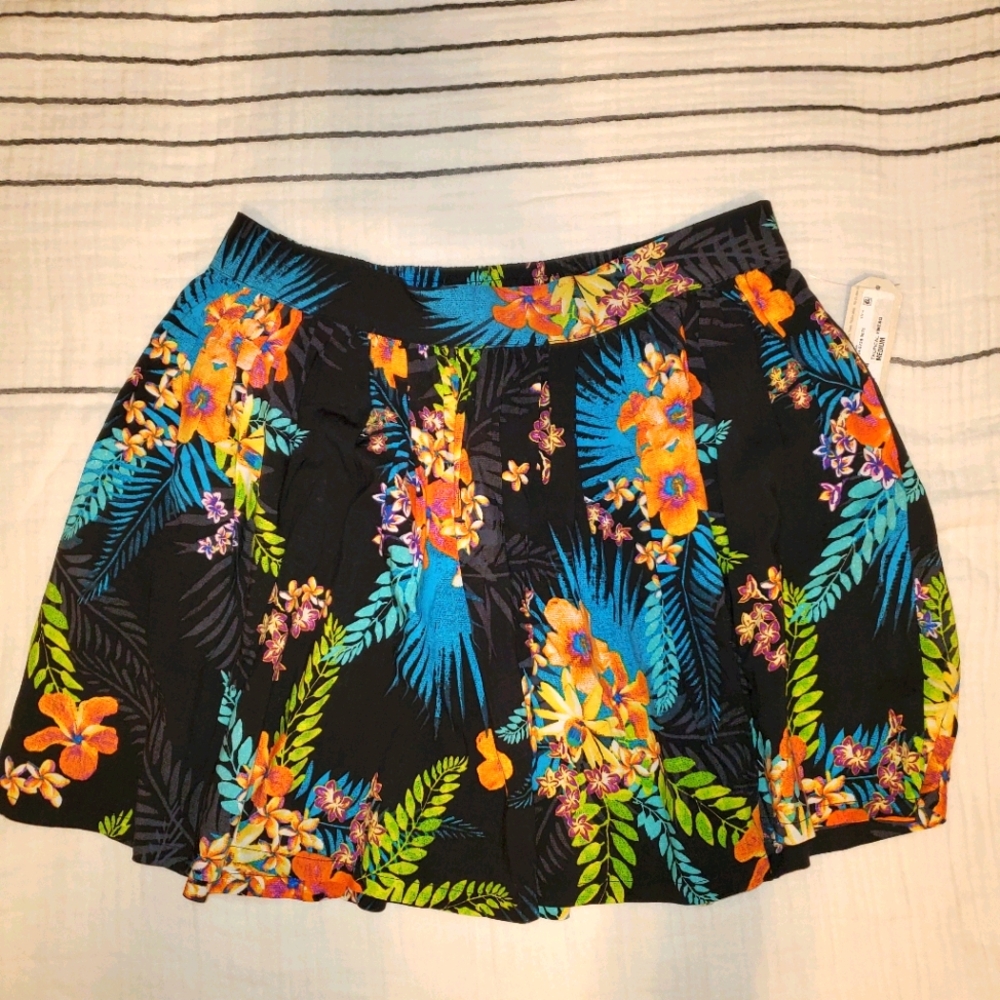 Arizona Jean Vintage Tropical Floral Skirt, M
